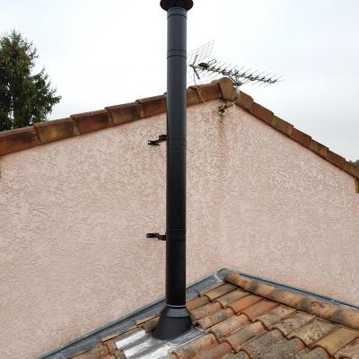 Conduit pour poêle à bois MODINOX PTR30 laqué noir diamètre 150 mm