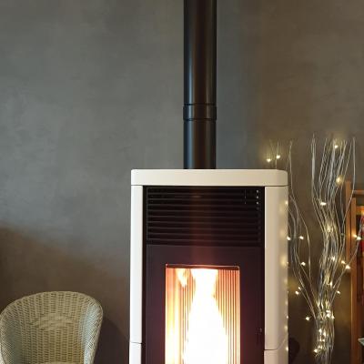 MCZ Star 8kW MAESTRO sur conduit isolé MODINOX PTR30 (Saint Sandoux)