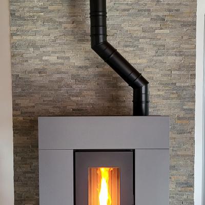 CADEL Mithos 12kW, sortie fumée 