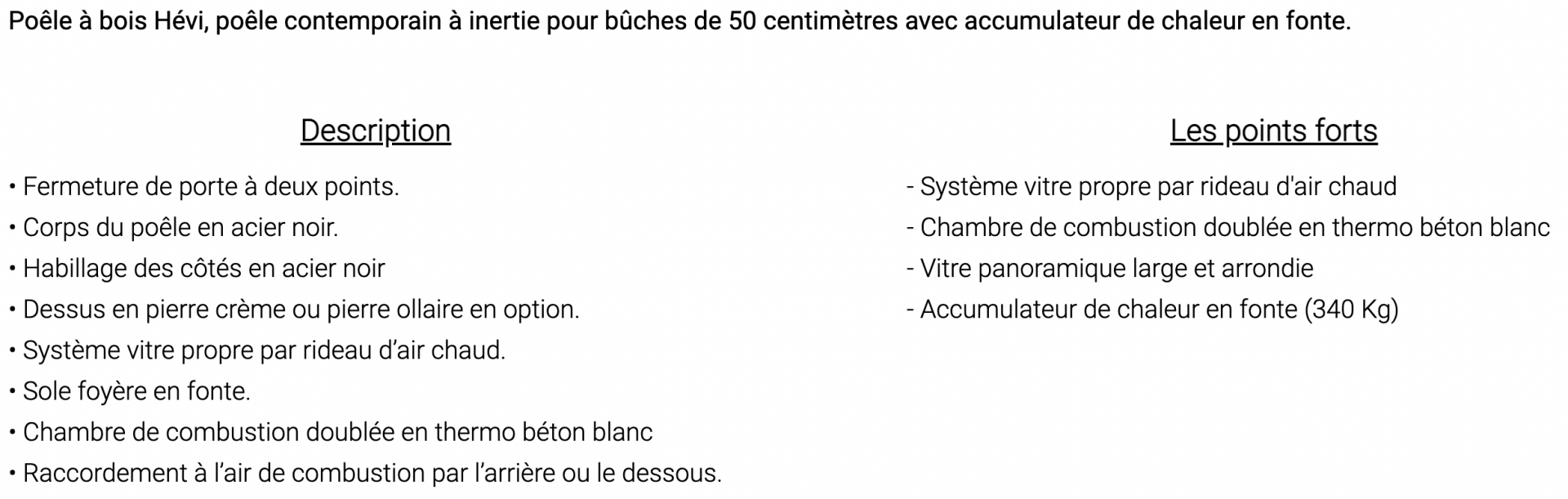 Poêle à bois FontreFlamme Hévi à partir de 5303 euros HT