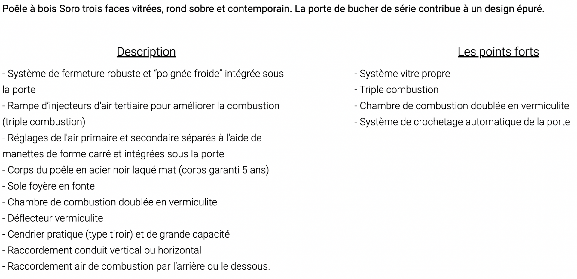 Poêle à bois FonteFlamme Soro à partir de 2697 euros HT