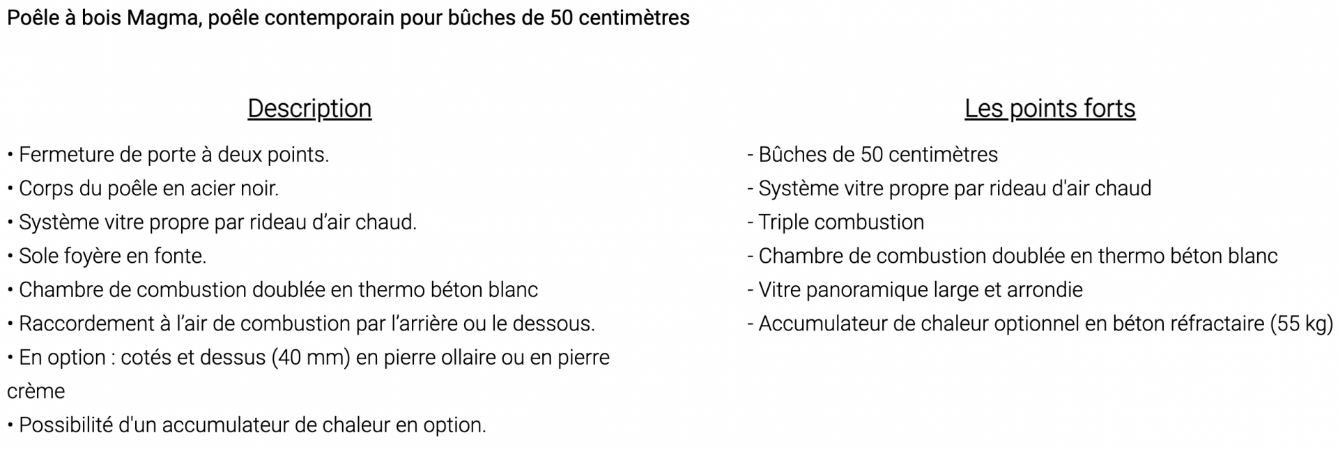 Poêle à bois FonteFlamme Magma à partir de 2832 euros HT