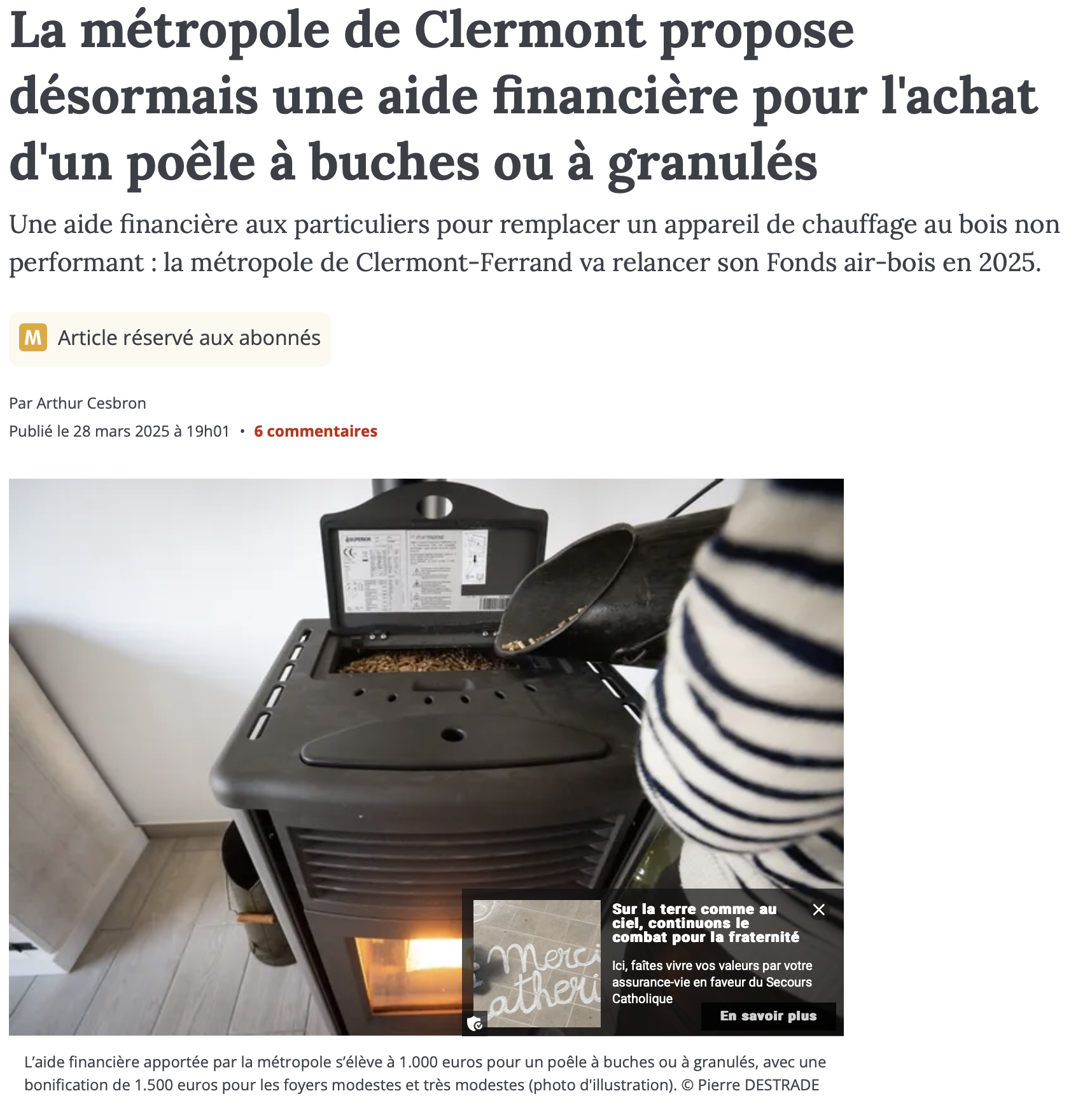 Aides financières Clermont-Ferrand